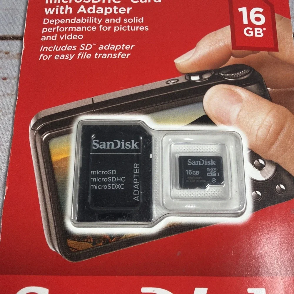 SanDisk Standard 16GB microSD Memory Card New Sealed Flash Storage